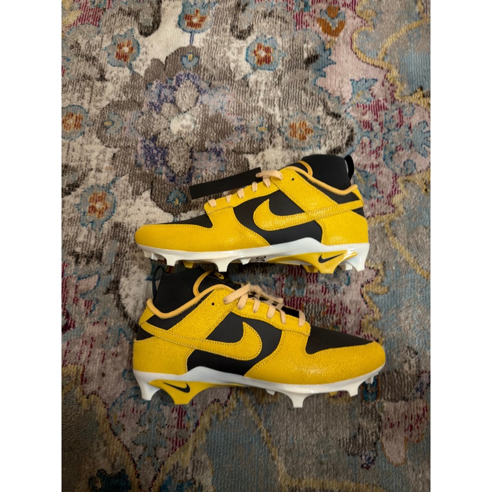 Nike Dunk Football Cleats Yellow Black Size 10.5 #3139